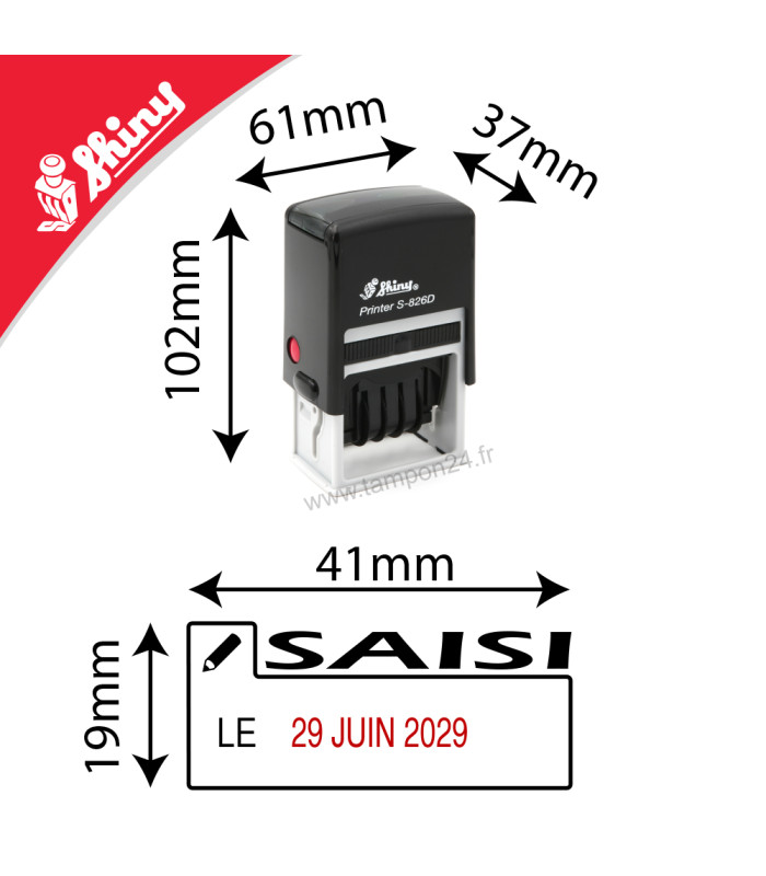 Cachet dateur SAISI LE