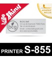 Empreinte Shiny Printer S-855