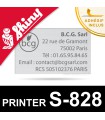 Empreinte pour Shiny Printer S-828