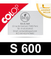 Empreinte caoutchouc personnalisée pour tampon Colop S 600
