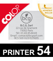 Empreinte personnalisable pour tampon Colop Printer 54