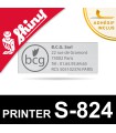 Empreinte de texte pour tampon Shiny Printer S-824
