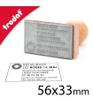 Tampon en bois 56x33mm