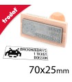 Tampon bois 70x25mm
