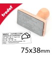 Tampon bois 75x38mm