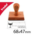 Wood stamp à personnaliser 9 à 10 lignes