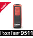 Vue de face du Trodat Pocket 9511 avec son bouton de verrouillage facile