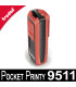 Trodat 9511 tampon disponible en 5 couleurs d'encre : noir, bleu, rouge, vert ou violet