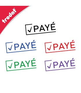 Tampon PAYÉ pour apposer sur une facture réglée