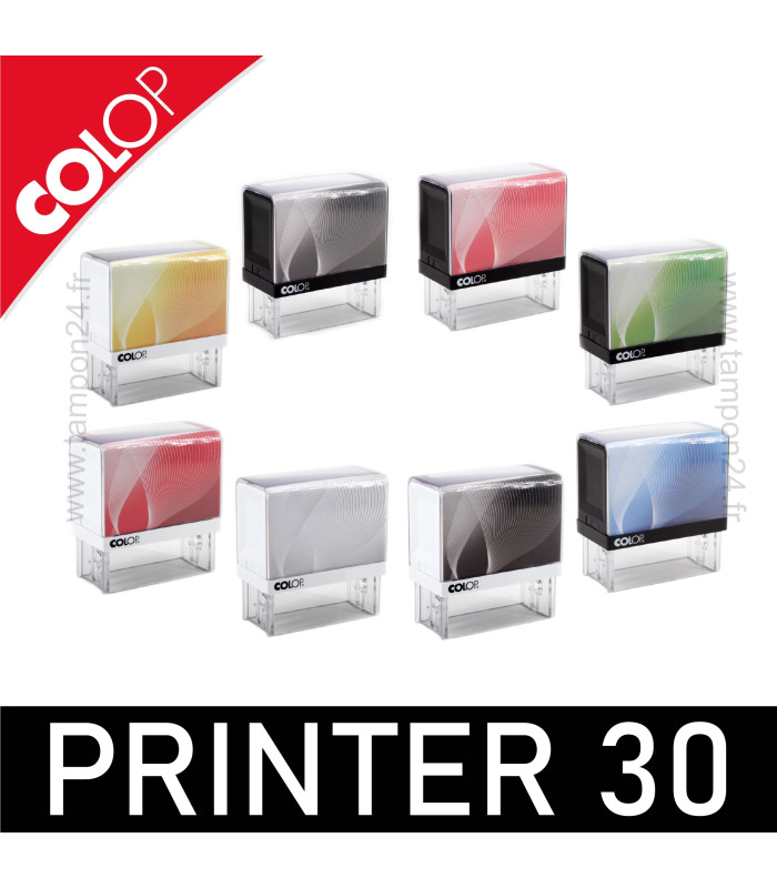 Le cachet Colop Printer 30 est disponible en plusieurs coloris