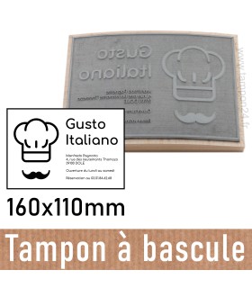 Imprimez facilement vos sacs en papier ou vos cartons avec ce tampon à bascule