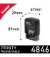 Dimensions du numéroteur 6 bandes Trodat Printy 4846