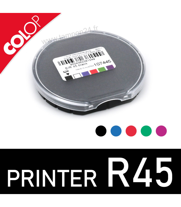 Encreur pour Colop Printer R45 et son couvercle de protection