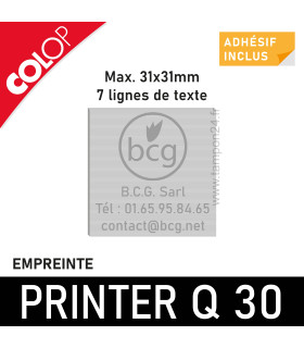 Empreinte pour Colop Printer Q 30