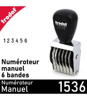 Numéroteur manuel 6 bandes Trodat 1536
